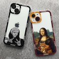 thumbnail image 4 of Great Art Aesthetic David Mona Lisa Clear Phone Case For iPhone 15 14 13 12 11 Pro Max Mini XS X XR SE 2020 7 8 Plus Soft Cover, 4 of 5
