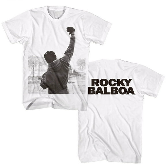 Rocky - Sky Punch Balboa - American Classics - Solid White Adult Short Sleeve T-Shirt
