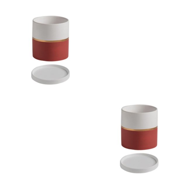 mmirethe Stylish Flower Pots Easy To Maintain And For Indoor And Outdoor Materials red 11*11 2Set