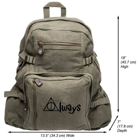Always Harry Potter Decal Heavyweight Canvas Backpack