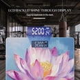 thumbnail image 3 of Digital Bathroom Scale with Large LCD Display,High Capacity Scale 400 lbs High Precision body fat scale-Pink Lotus Flower Painting With Detailed Oil Paint Strokes On The Petals, 3 of 4