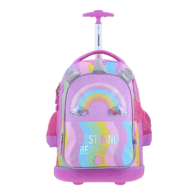 Mochila Grande de Ruedas con Luz Led Happy Girl IRIS HG70407-C