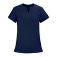 thumbnail image 4 of Busydd Scrubs for Women Set Solid Color Scrub Sets for Woman Short Sleeve V Neck Tops and Elastic Waist Pants 2 Piece Sets for Women XL, 4 of 4