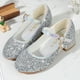 thumbnail image 2 of Zapatos de tacón alto para niñas, zapatos para niñas, zapatos para desfiles de moda, zapatos de princesa con cristales plateados para niñas, 2 of 6