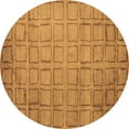 thumbnail image 1 of Ahgly Company Indoor Round Abstract Brown Modern Area Rugs, 7' Round, 1 of 4