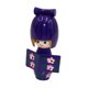 thumbnail image 2 of Adorno de muñeca de kimono de madera, figura coleccionable, escultura, muñeca geisha japonesa violeta, 2 of 9