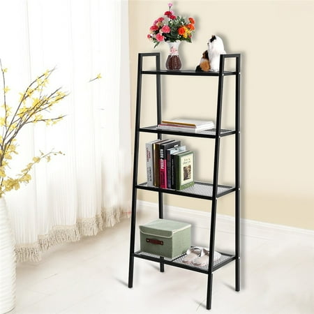 Black Storage Unit Yosoo Black 4 Tier Ladder Shelf Unit Bookshelf Bookcase Book Storage Display Rack Stand,60*35*145cm/23.6*13.8*57.1