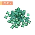 thumbnail image 3 of Mosaico Azulejos, Vidrio Azulejos, Brillo Cristal Mosaico Vidrio Piezas Granel Cuadrado Mosaico Azulejos 1 x 1cm para Hogar Decoración, DIY Obra, 50uds (50g, Oscuro Verde), 3 of 7
