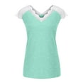 thumbnail image 4 of Babysbule Womens Tops, Fashion Woman O-Neck Short Sleeve Lace Tops T-Shirt Tees Loose Short, 4 of 5
