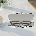 thumbnail image 4 of Glasses Case Hard Shell Leather Sunglasses Eyeglass Case Bat Portable Travel Spectacle Holder Clamshell Protective Cover with Cleaning Cloth Gift for Women Men 6.4x2.5x1.5Inch, 4 of 8