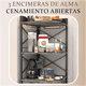 thumbnail image 4 of Muebles para Cocina, Gabinete para Vinos con Luces LED, Cantina Bar Mueble para Casa con Toma de Corriente, 5 Niveles Estante para Vinos y Copas, Gabinetes de Almacenamiento, 44*44*163cm (Gris), 4 of 9