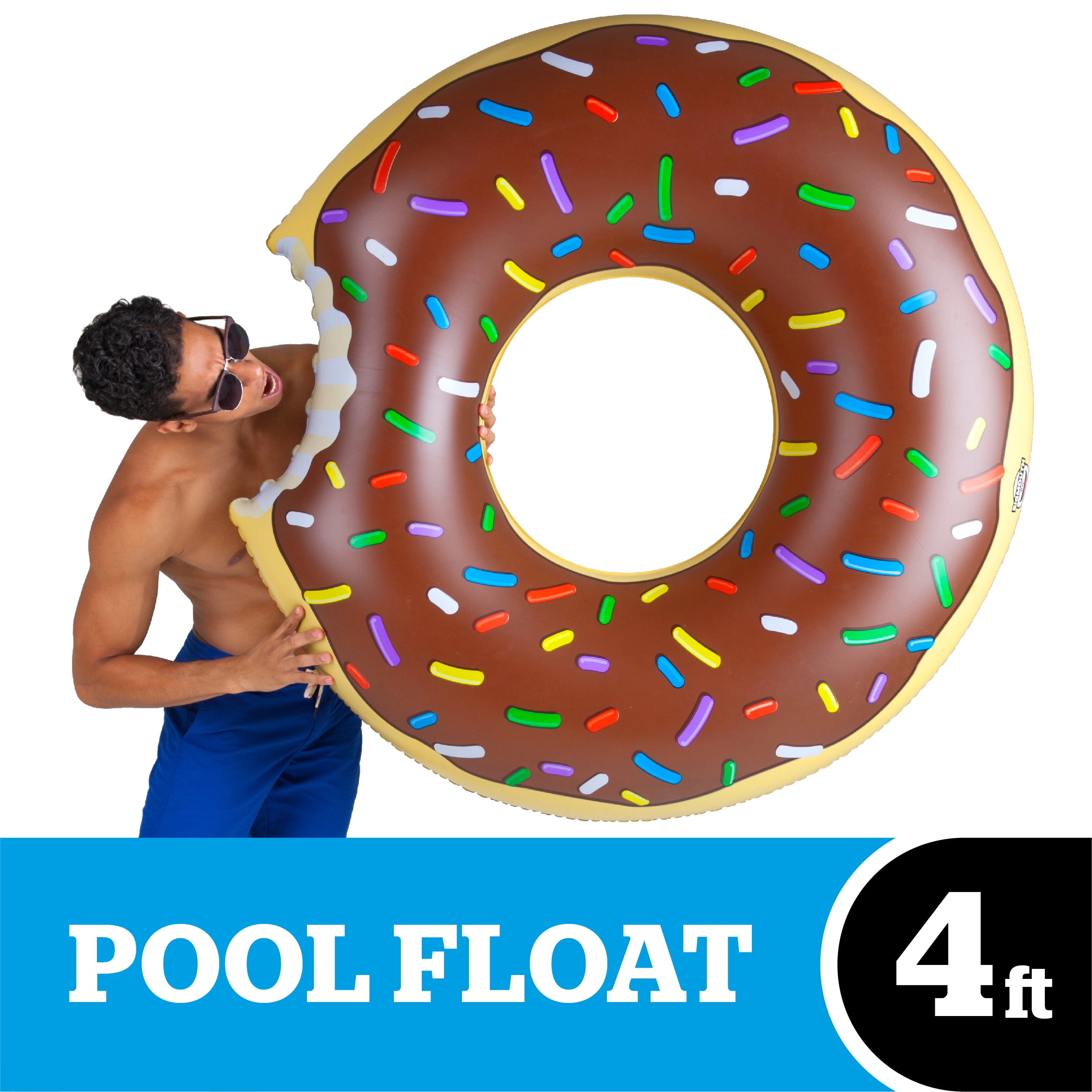 Giants Donut Pool Float Inflatable Vinyl Summer Pool Beach Toy Swim Ring Kid 