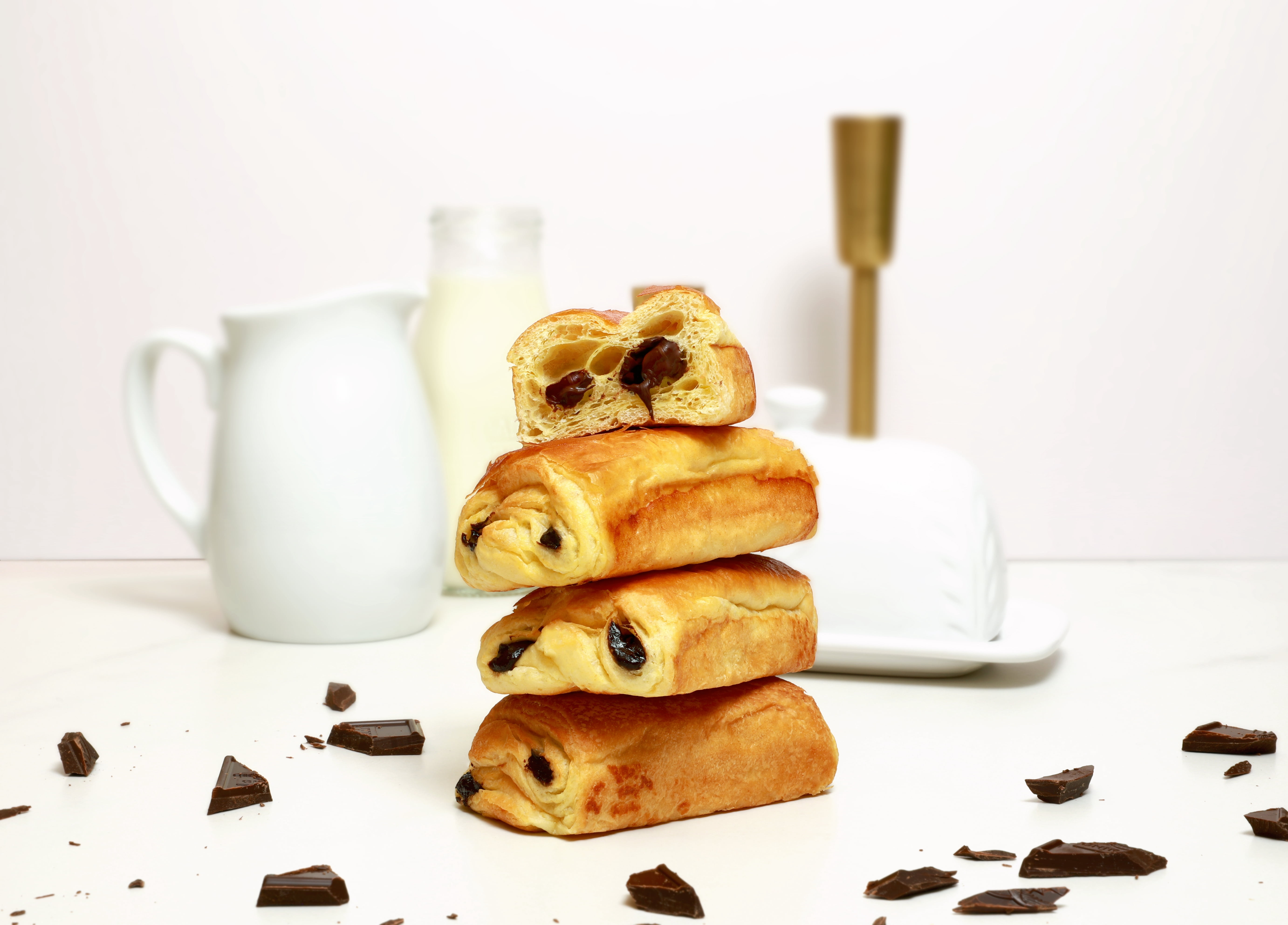 Bakerly Chocolate Croissants, Regular, Shelf Stable/Ambient, Bag, Non GMO, 9.52 oz., 6 Count