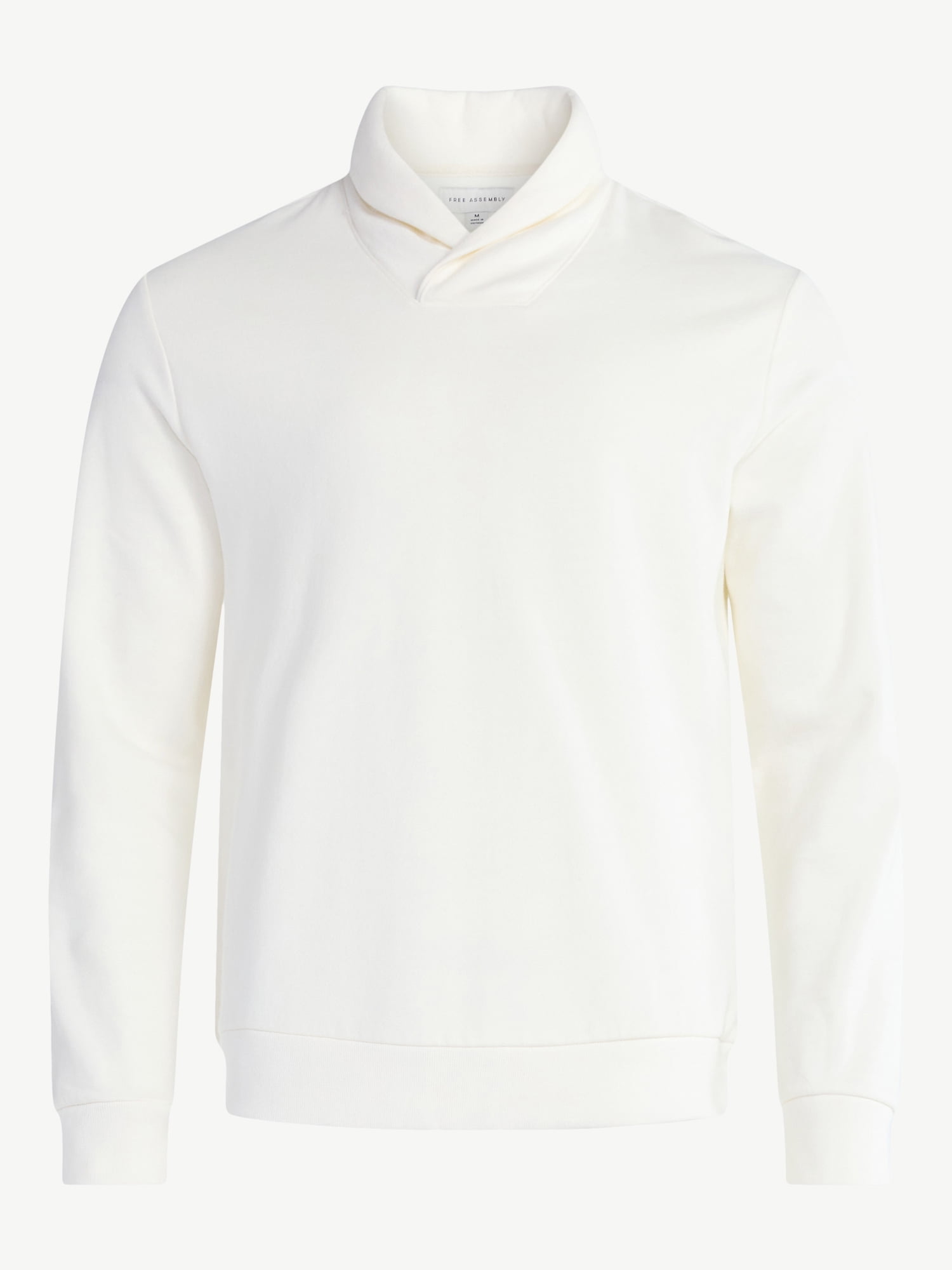 Free Assembly Men's Shawl Collar Fleece Sweatshirt, Sizes S-3XL