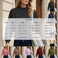 thumbnail image 3 of Womens Mockneck Sweatshirt Winter Fashion Solid Color Casual Long Sleeve Loose Fit Tops, 3 of 7