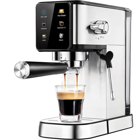 20 Bar Dual Boiler Espresso Machine Touch Control Coffee Maker with Milk Frother