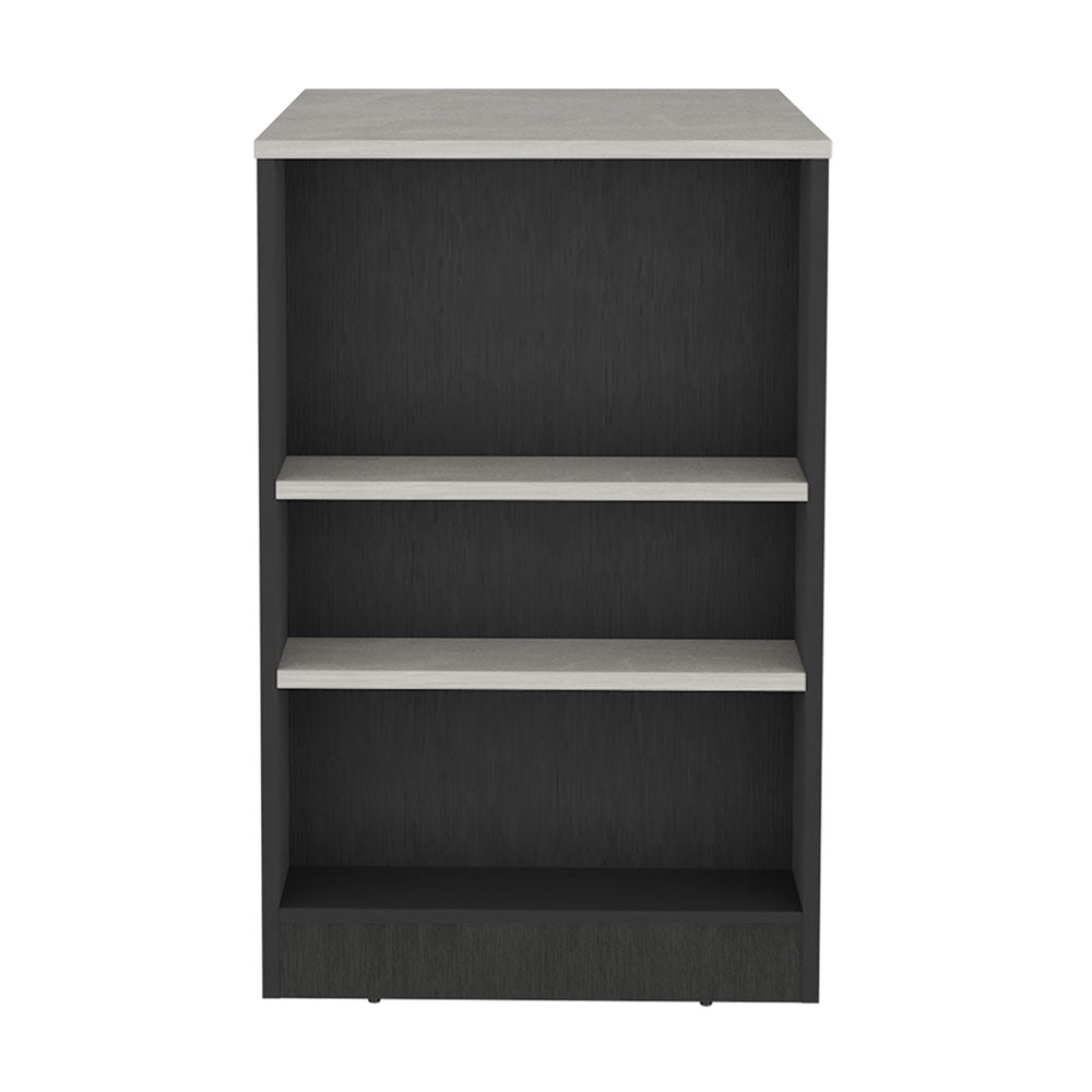 LiviNest Kitchen Island with Storage Shelves: 23.2x36.2 Inch Modern Kitchen Cart - 3-Side Open Shelf Design for Food Prep & Small Business Use