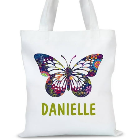 Butterfly Studded Tote - Personalized Butterfly Tote Bag, Sizes 11