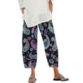 thumbnail image 1 of Pantalones capri Medlor con estampado bohemio de pierna ancha para mujer, 1 of 5