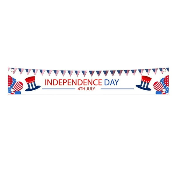 4th of July Independence Day Hanging Banner Oxford Cloth Outdoor Party Backdrop Decor