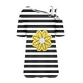 thumbnail image 4 of VERUGU Women's Casual Short Sleeve Tunics Camisole Tops One Shoulder T-Shirt Summer Trendy Stripe Floral Print Loose Flowy Blouse Tank Top for Leggings Black S, 4 of 4