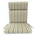 thumbnail image 6 of Jordan Manufacturing 44" x 22" Gallan Cedar Grey Stripe Rectangular Outdoor Chair Cushion with Ties and Hanger Loop, 6 of 12