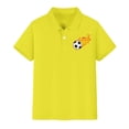thumbnail image 4 of Ruyang Athletic T Shirts for Boys Girls Cute Soccer Print Solid Baggy Polo Shirts Summer Kids Breathable Sports Short Sleeve ﻿, 4 of 5