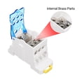 thumbnail image 6 of Aibecy Terminal Strip Blocks Pack with Cover 6-Positions Din Rail Wire Splitter Connector Junction Branch Box UKK160A Wire Cabinet, 6 of 7