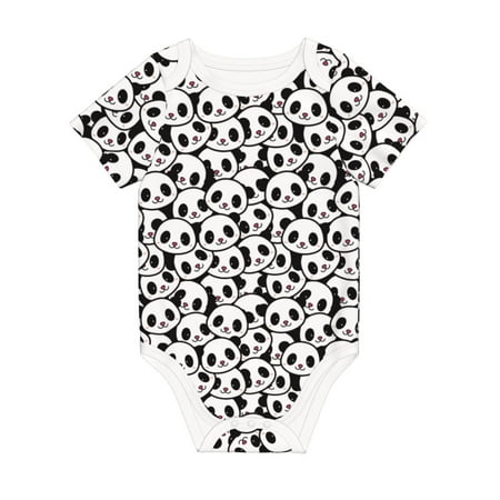 

Coaee Cute Panda for Soft Cotton Baby Short-Sleeve Bodysuit Baby Girls Boys Bodysuit Romper