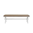 thumbnail image 2 of Lexicon Brunson Wood Bench in White, 2 of 6