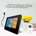 thumbnail image 2 of FanJu Weather Clock,Indoor Outdoor Weather Alarm Clock Indoor Outdoor Weather Barometer Weather Barometer Thermometer Outdoor USB Power Clock Indoor Outdoor Weather Station LCD Station LCD Alarm, 2 of 7