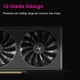 thumbnail image 4 of Tarjeta grafica para juegos de ordenador XFX RX 6500XT Black Wolf, memoria de 4GB/64bit/GDDR6, ventiladores de refrigeración duales de 10cm, plano posterior de Metal de tamaño completo XFX Tarjeta grafica, 4 of 6