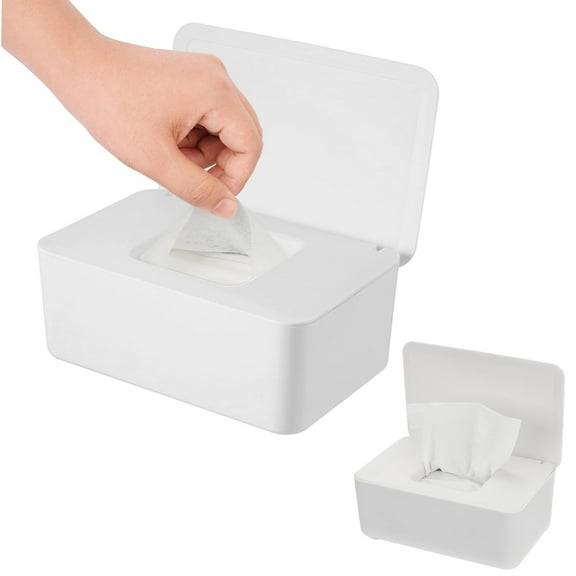 Tutuviw Wipes Dispenser,Refillable Wipe Container for Baby & Adult, 7"x5"Wet Wipes Storage Box with Sealing Design Lid,Keeps Wipes Fresh,Easy to Open/Close Wipes Pouch Case,Non-Slip