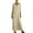 Khaki, variant on Stamzod Women's Dresses Summer V-Neck 3/4 Sleeve Button Maxi Dress Casual Loose Flowy Beach Dress Vacation Travel Clothes Women Khaki S