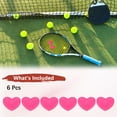 thumbnail image 4 of Tennis Racket Dampener [6PCS] - Funny Heart Shape Silicone Tennis Shock Absorber Racket Vibration Dampener [Pink], 4 of 7