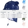 thumbnail image 3 of WQNVRNR Toddler Baby Sun Hat with Neck Flap- Bucket Hat Adjustable UPF 50+ Sun Protection Wide Brim Beach Hats Beige Size 1-2Y, 3 of 5