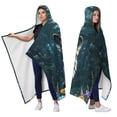 thumbnail image 2 of Forest Wolf Wearable Blanket Hoodies for Women Men Adults Wolf Lovers Plush Lightweight Cool Wolves Hooded Blankets for Camping Office Decor Birthday Gifts 60×80 Inch, 2 of 5