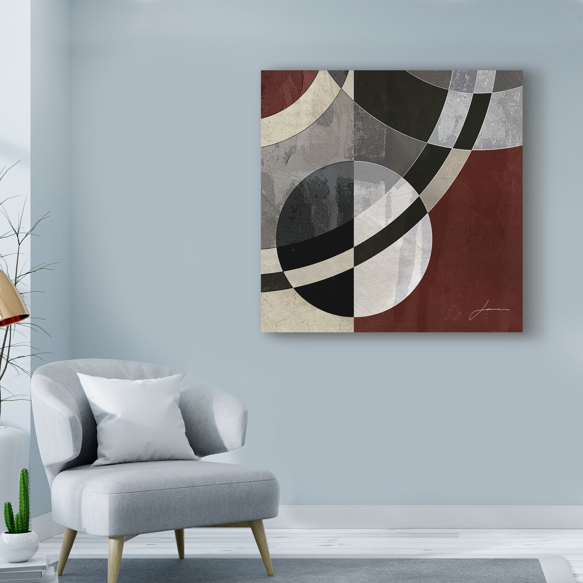 James Burghardt 'Concentric Squares Iii' Canvas Art