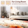 thumbnail image 2 of ODIKA 5'x7' Machine Washable Non-Slip Area Rug, Whimsical Insect & Floral Print Artistic High Traffic Rug, Peach, 156120, 2 of 7