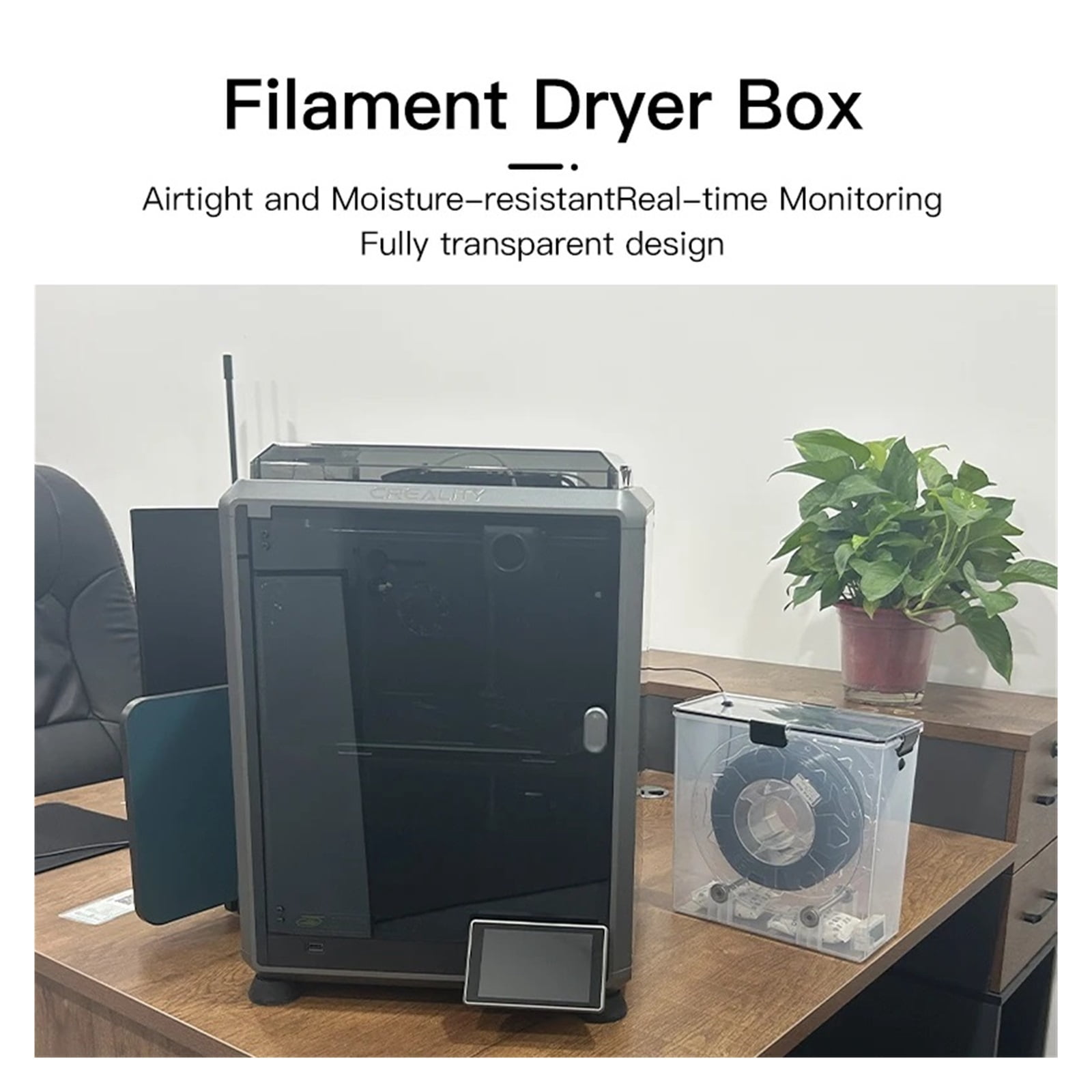 3D Printer Filament Dryer Box Airtight And Moisture-Resistant Real-Time Monitoring Fit For 3D Printer PLA ABS Filaments