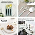 thumbnail image 4 of Efavormart 24 Pack | 6" Metallic Gold Premium Plastic Fork / Spoon Utensil Set, Modern Heavy Duty Disposable Silverware, 4 of 11