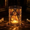thumbnail image 3 of SLYNSHome Stemless Glass Cup with Religious Gold Art Print, Durable Clear Glass Tumbler for Communion Baptism and Spiritual Home Decor, 3 of 6