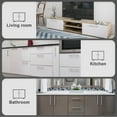 thumbnail image 5 of knobelite 12 Pack 160mm(6.3inch) Hole Centers Cabinet Handles Stainless Steel Kitchen Cabinet Door Handles and Pulls Cabinet Knobs Length 224mm(8.8inch) Brushed Nickel, 5 of 6
