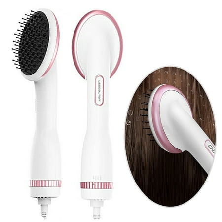 Hair Straightener Dryer Brush, Professional Hair Salon Styler for Dry/ Wet Natural Hair, Straightening Curling Comb Hot Air Negative Ion Straight Hair Maker UK (Best Hot Brush Uk)
