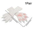 thumbnail image 2 of Byfri White Plush Cat Claw Gloves, Cartoon Kitten Paw Full Finger Mittens for Themed Events, White One Size 40x15cm, 2 of 7