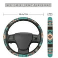 thumbnail image 4 of Renewold Southwest American Tribal Pink Teal Car Steering Wheel Cover for Women Men, 15 Inch Soft Neoprene Stretch Anti-slip Washable Car Accessories Universal Fit for Sedans SUV, 4 of 7
