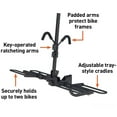 thumbnail image 2 of CURT 18085 Tray Style Hitch Mounted Secure Locking Cradle Bike Rack, 2 of 11