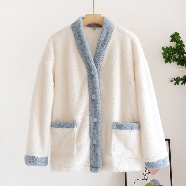 Conjunto de pijama de manga larga para mujer, con estampado informal, cuello vuelto, pantalones de manga larga, ropa de dormir