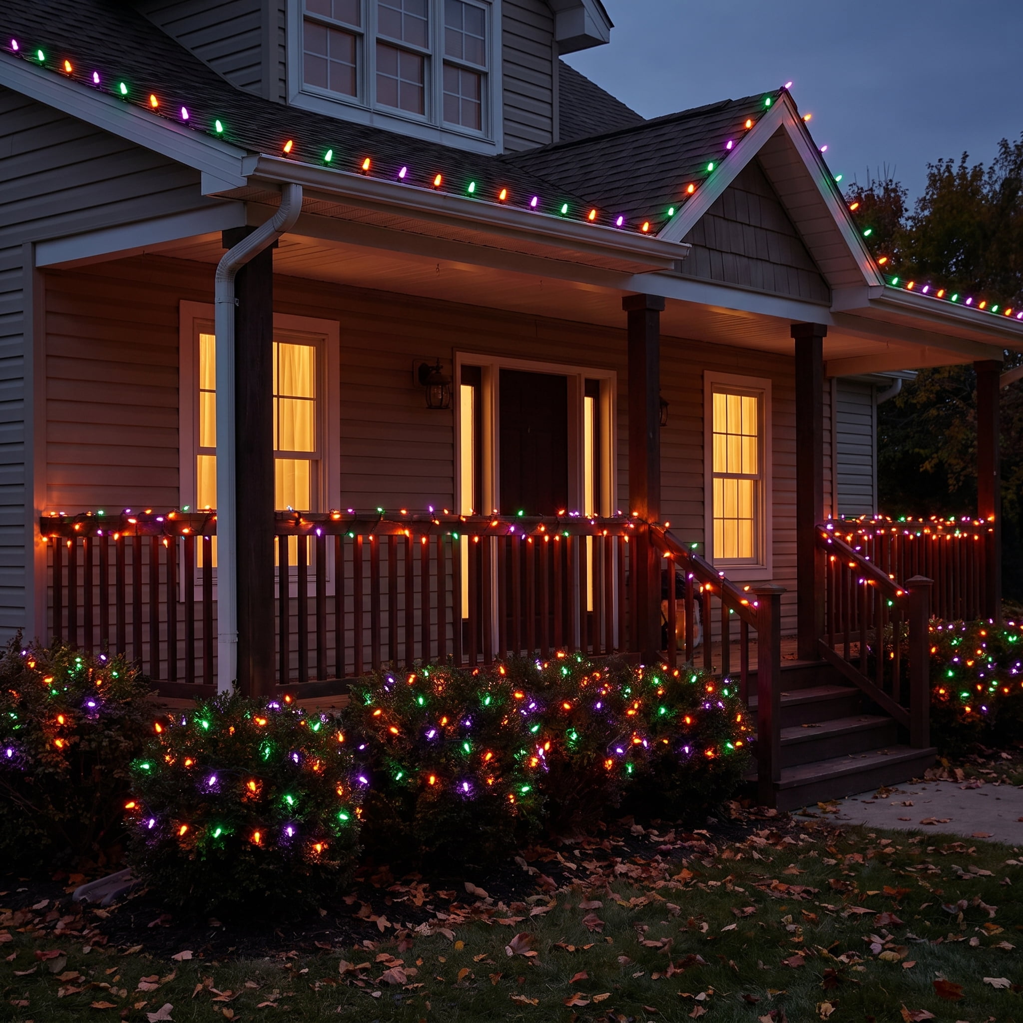 Indoor/Outdoor 100-Count LED Mini String Lights, Multicolor, 19.5', Halloween by Way To Celebrate
