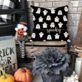thumbnail image 6 of Halloween Throw Pillow Covers 18x18 Set of 2 Black and White Ghost Decor Spooky Halloween Decorations Outdoor Indoor Cute Decorative Cushion Cases for Home Living Room Sofa Couch, 6 of 6